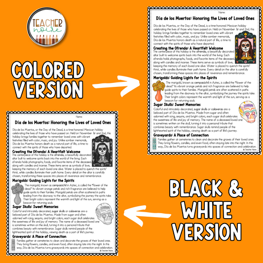 Dia de los Muertos (Day of the Dead) Reading Passage