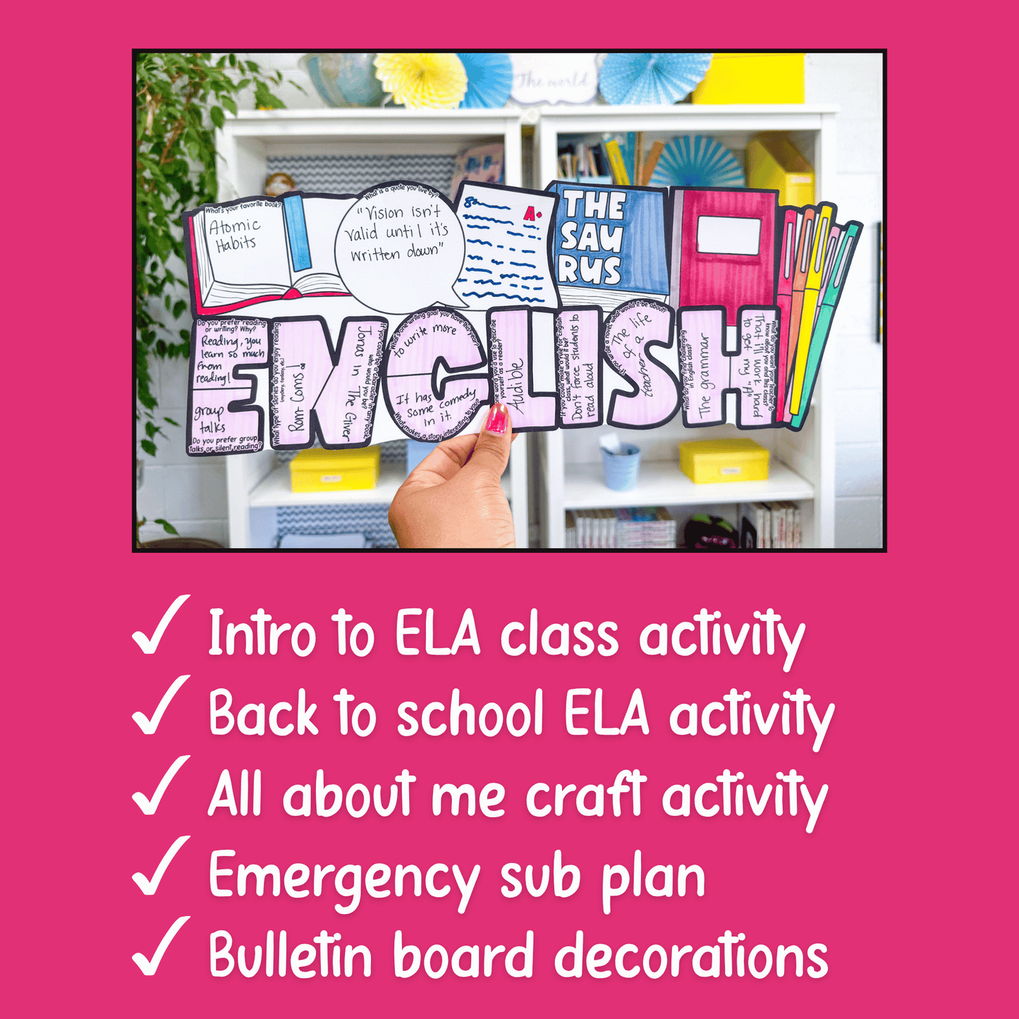 ELA All About Me Craft