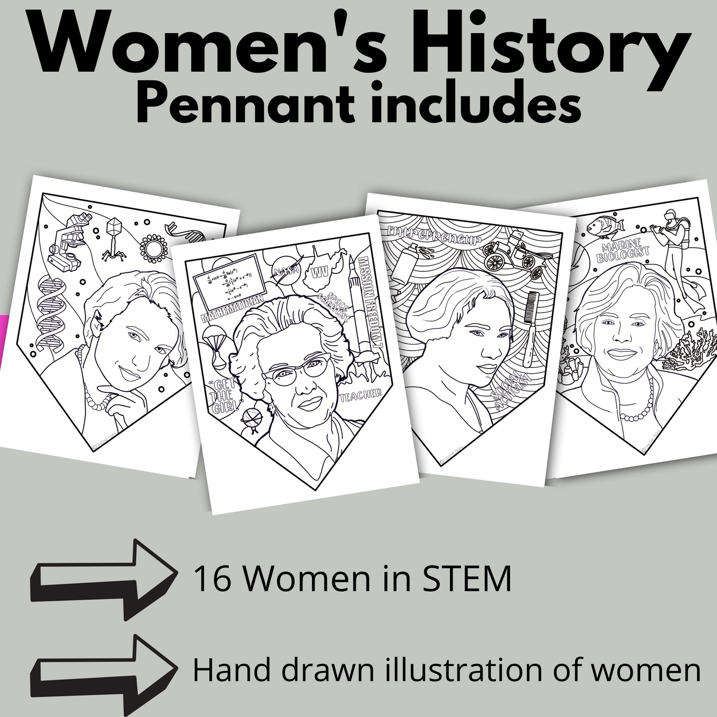 Women in STEM Coloring Pages