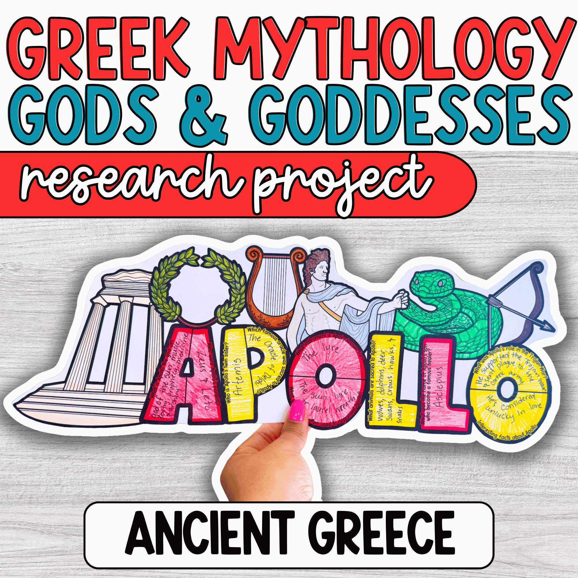 Myth Project Greek God Apollo Project – Teacher Noire