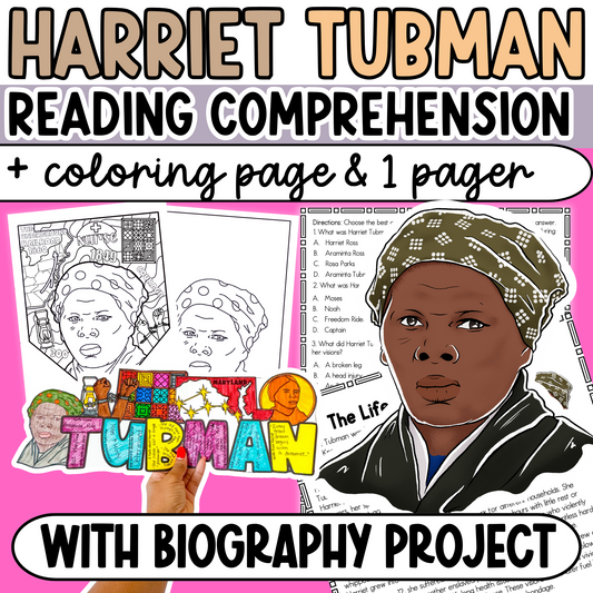 Harriet Tubman Reading Passage Activities