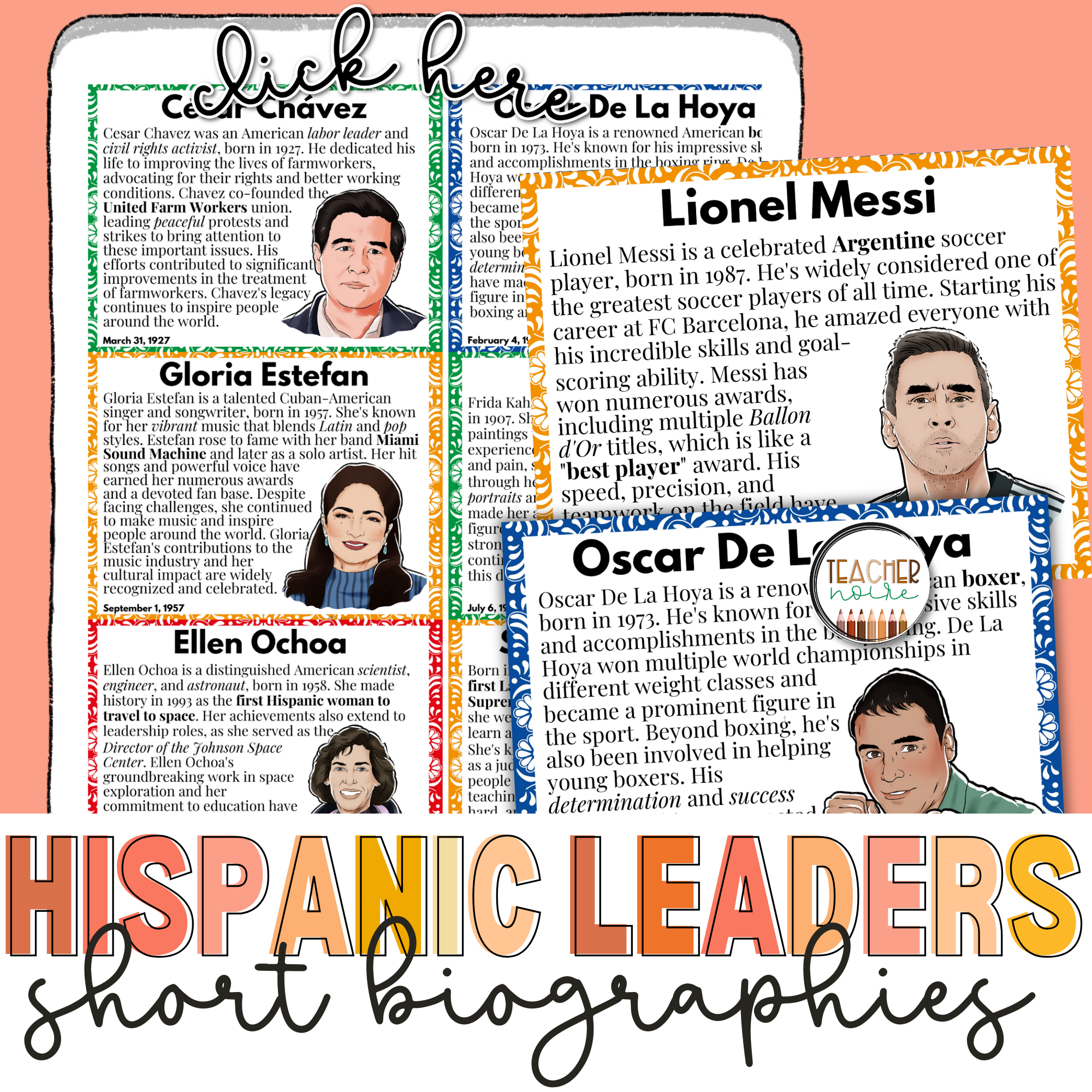 Hispanic Heritage Bulletin Board Biographies Posters