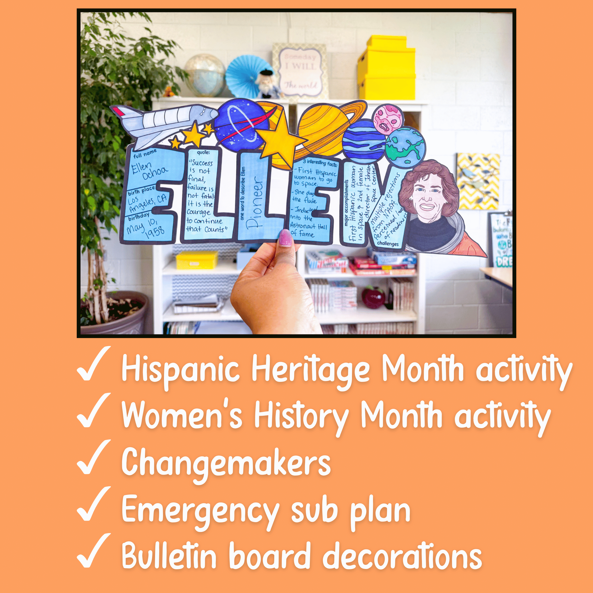 Hispanic Heritage Month Biography Project – Teacher Noire