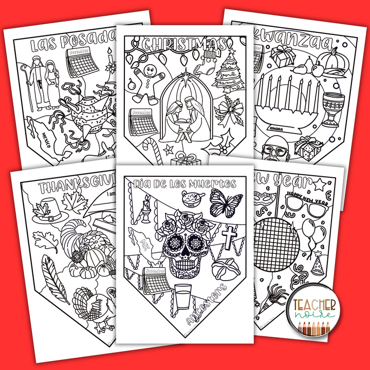 Holidays Around the World Coloring Pages – Teacher Noire