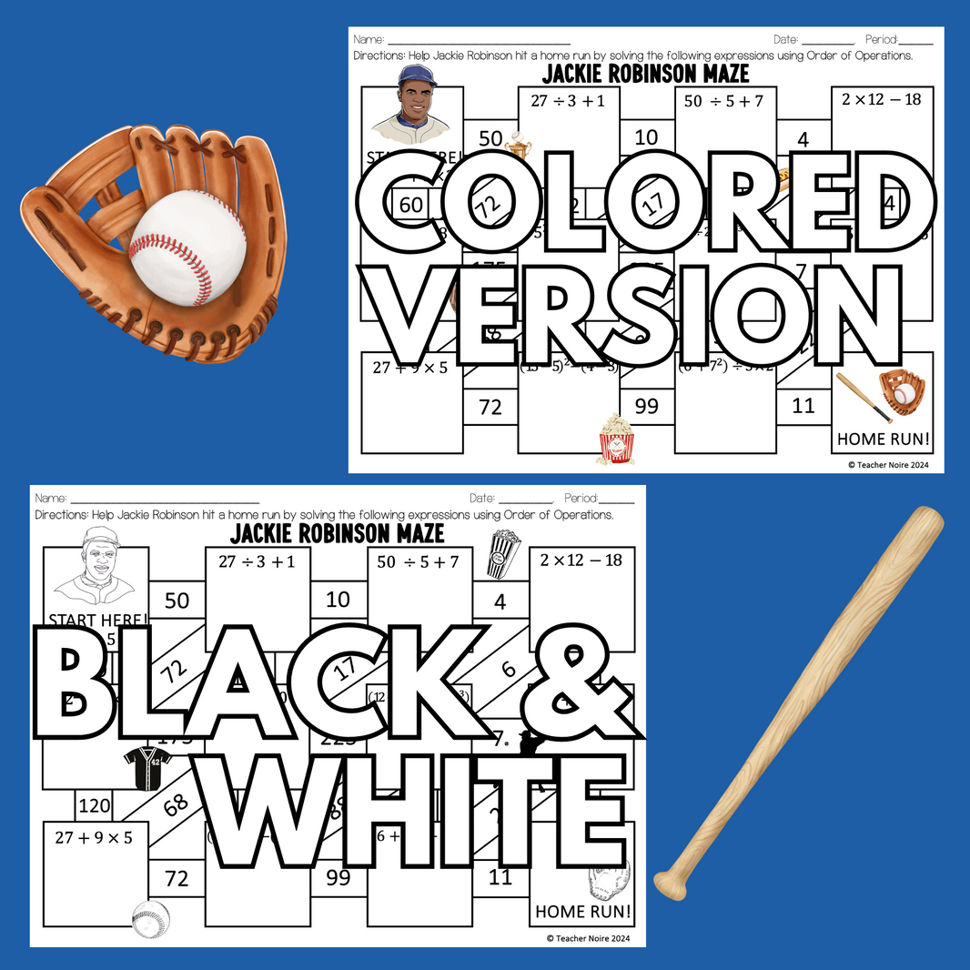 Math Activities – Teacher Noire