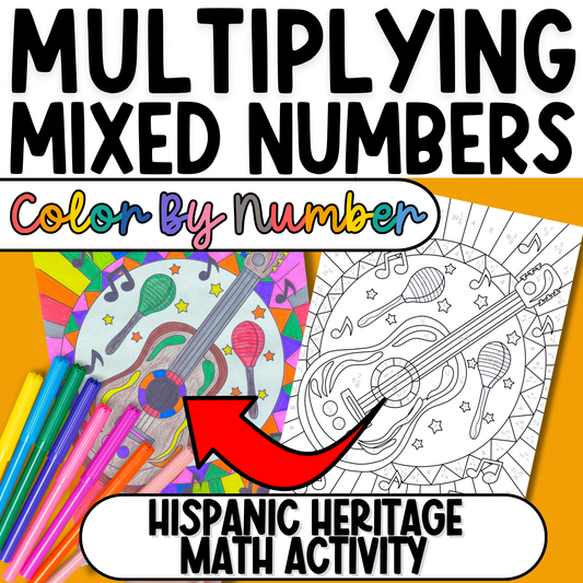Multiplying Mixed Numbers Color By Number