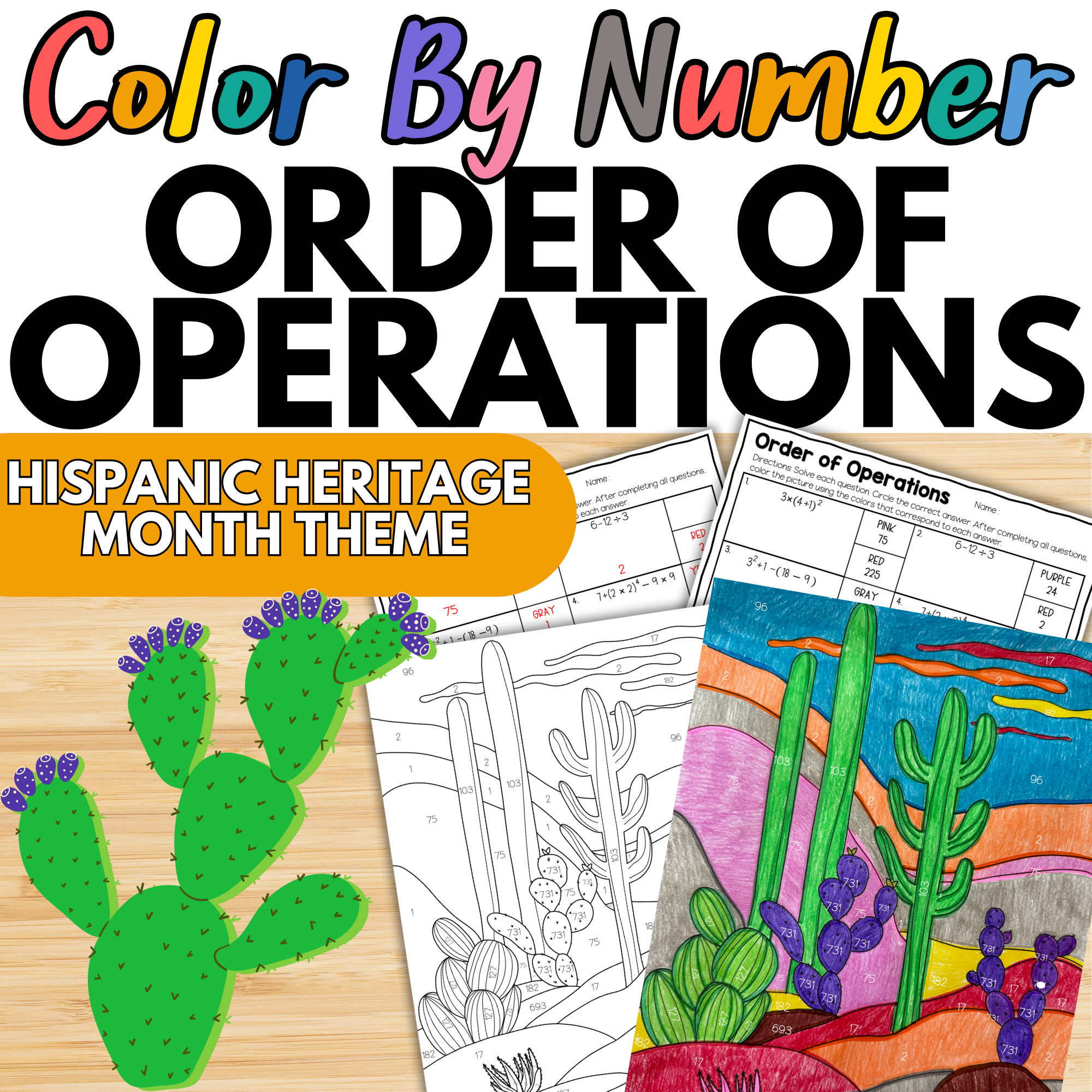 Order of Operations Color by Number – Teacher Noire