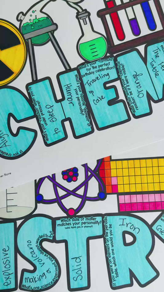 Chemistry All About Me Craft