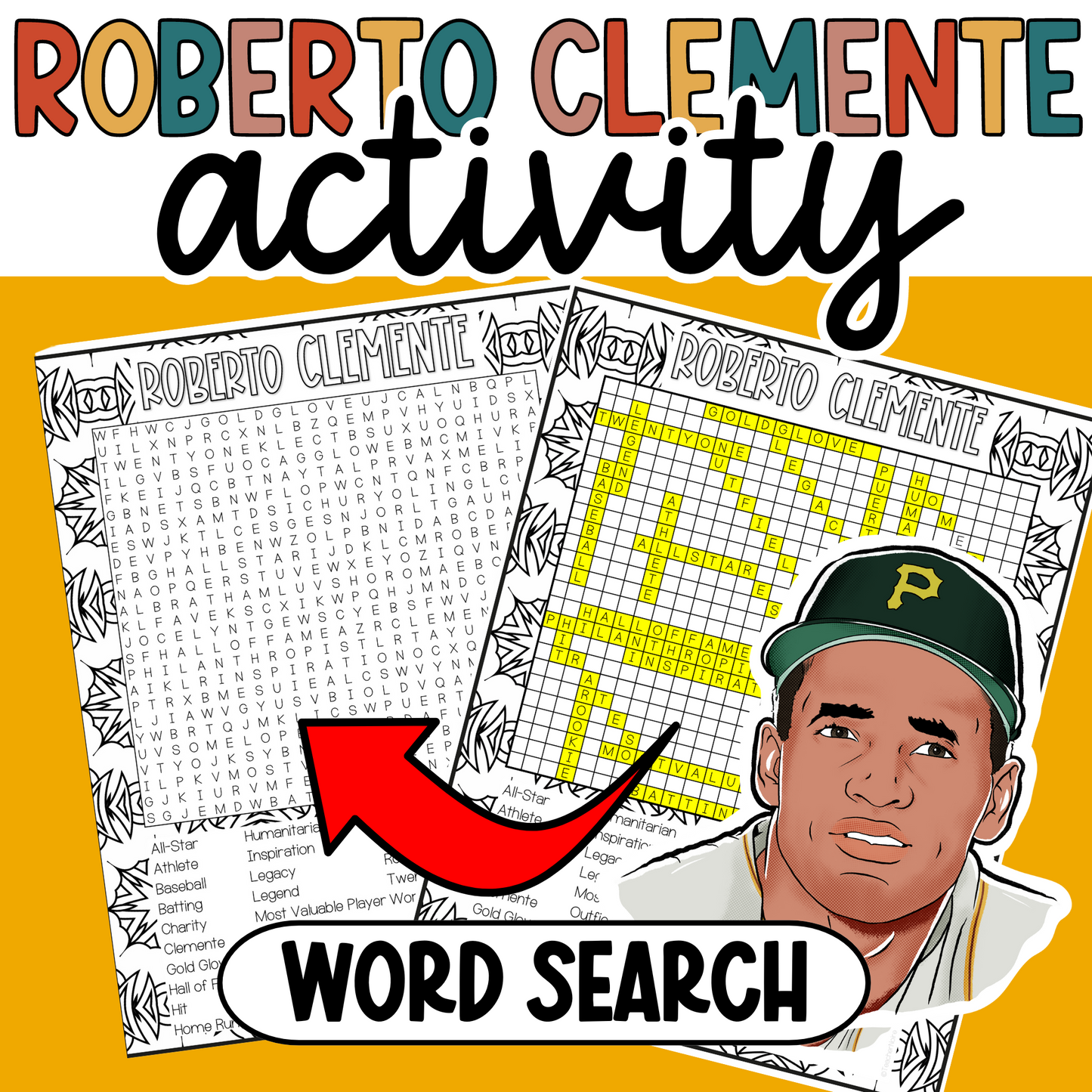 Roberto Clemente Word Search