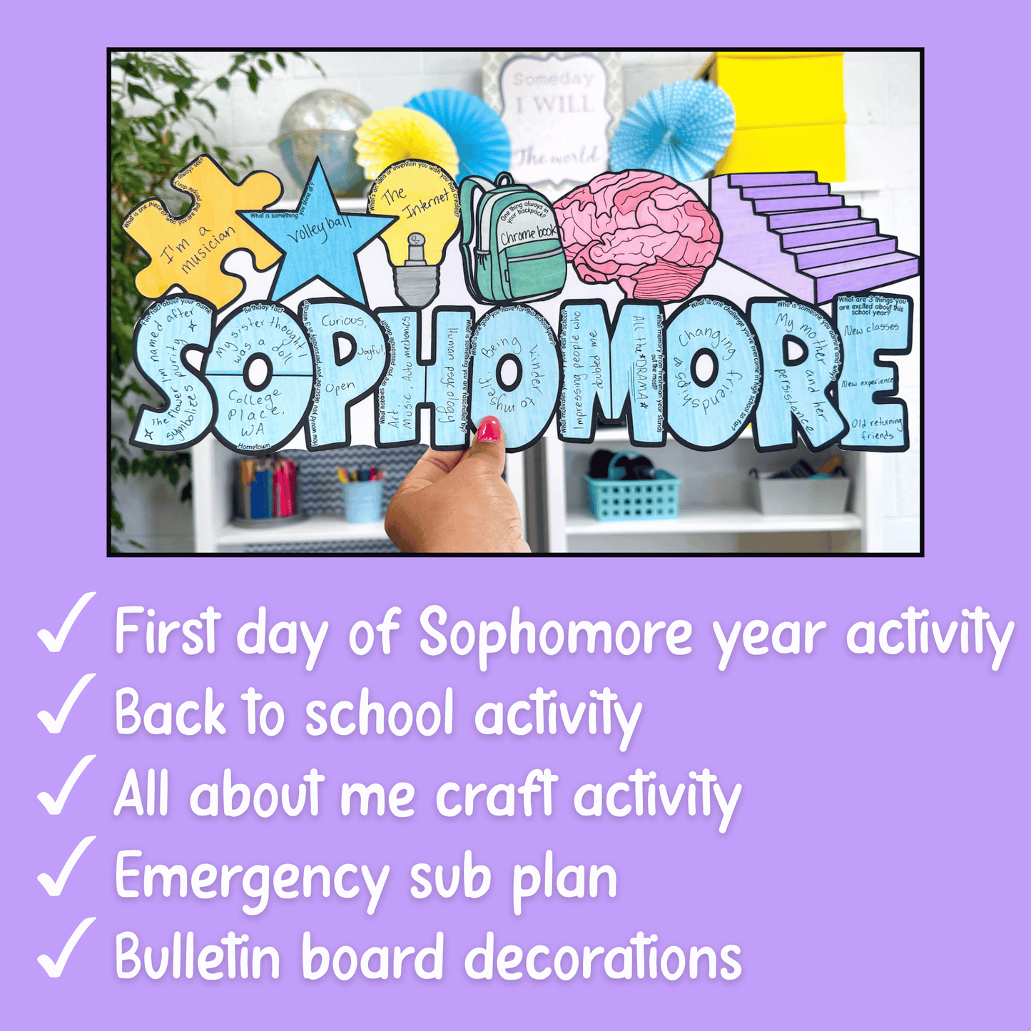 Sophomore All About Me Craft