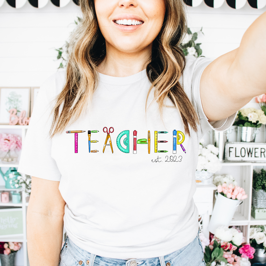 First Year Teacher Gift, First Year Teacher Tshirt, est 2023