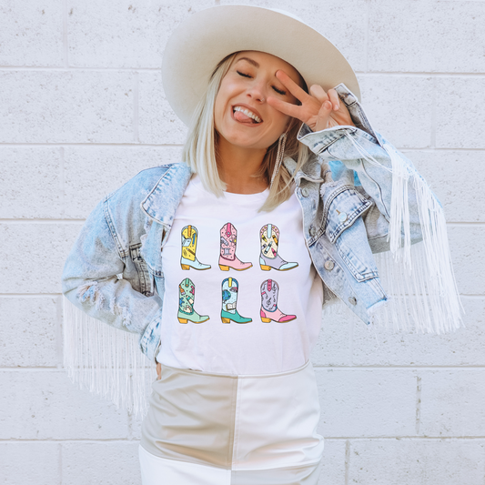 teacher life cowboy boots t shirt