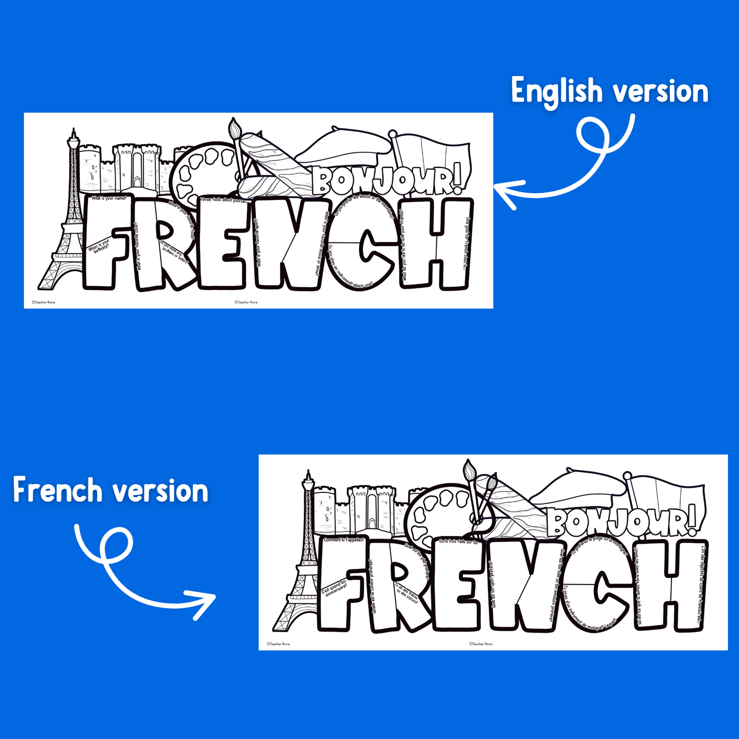 All About Me Craft French