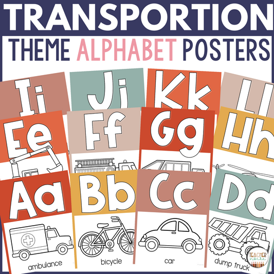 Transportation Theme Alphabet Posters