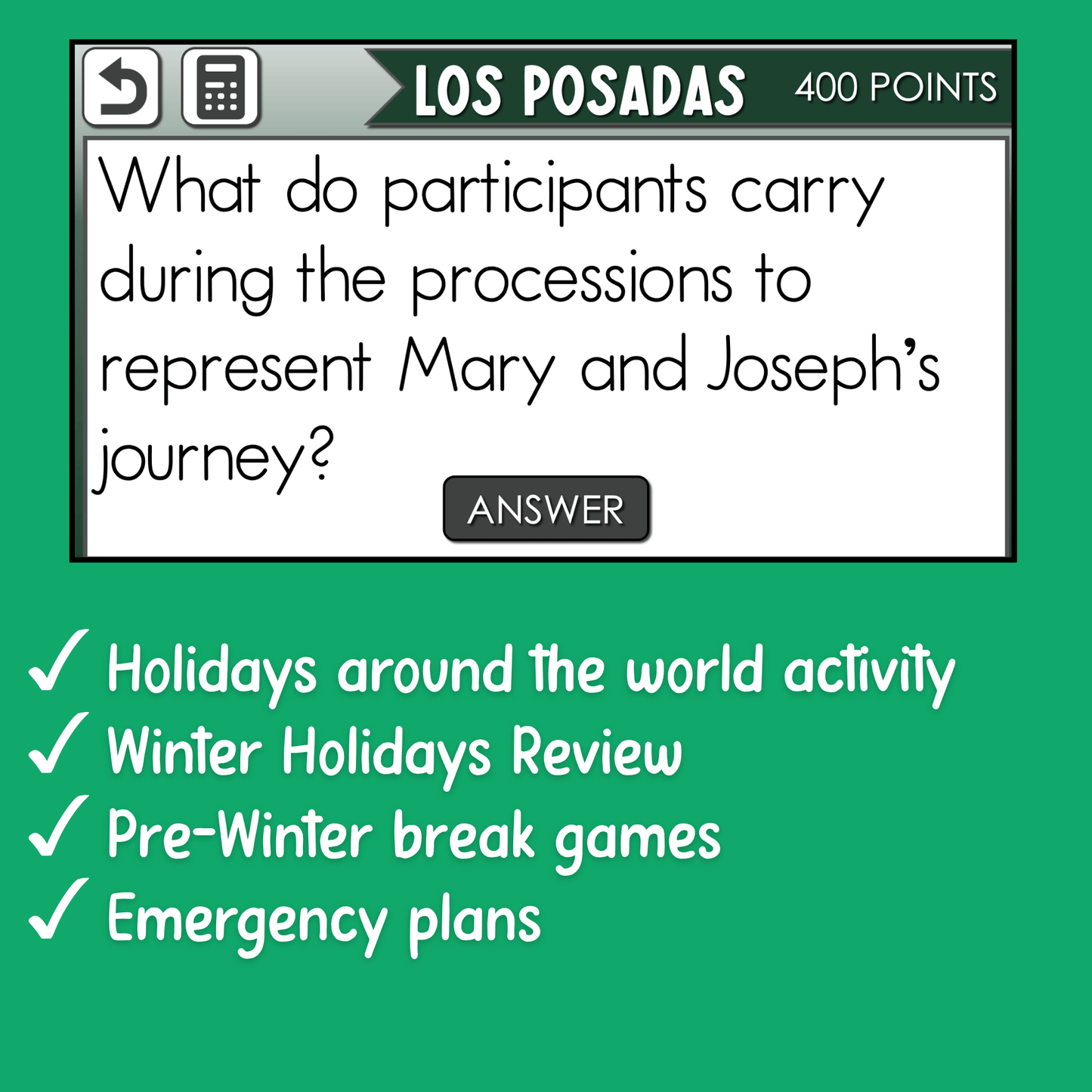 Holidays Around the World Game