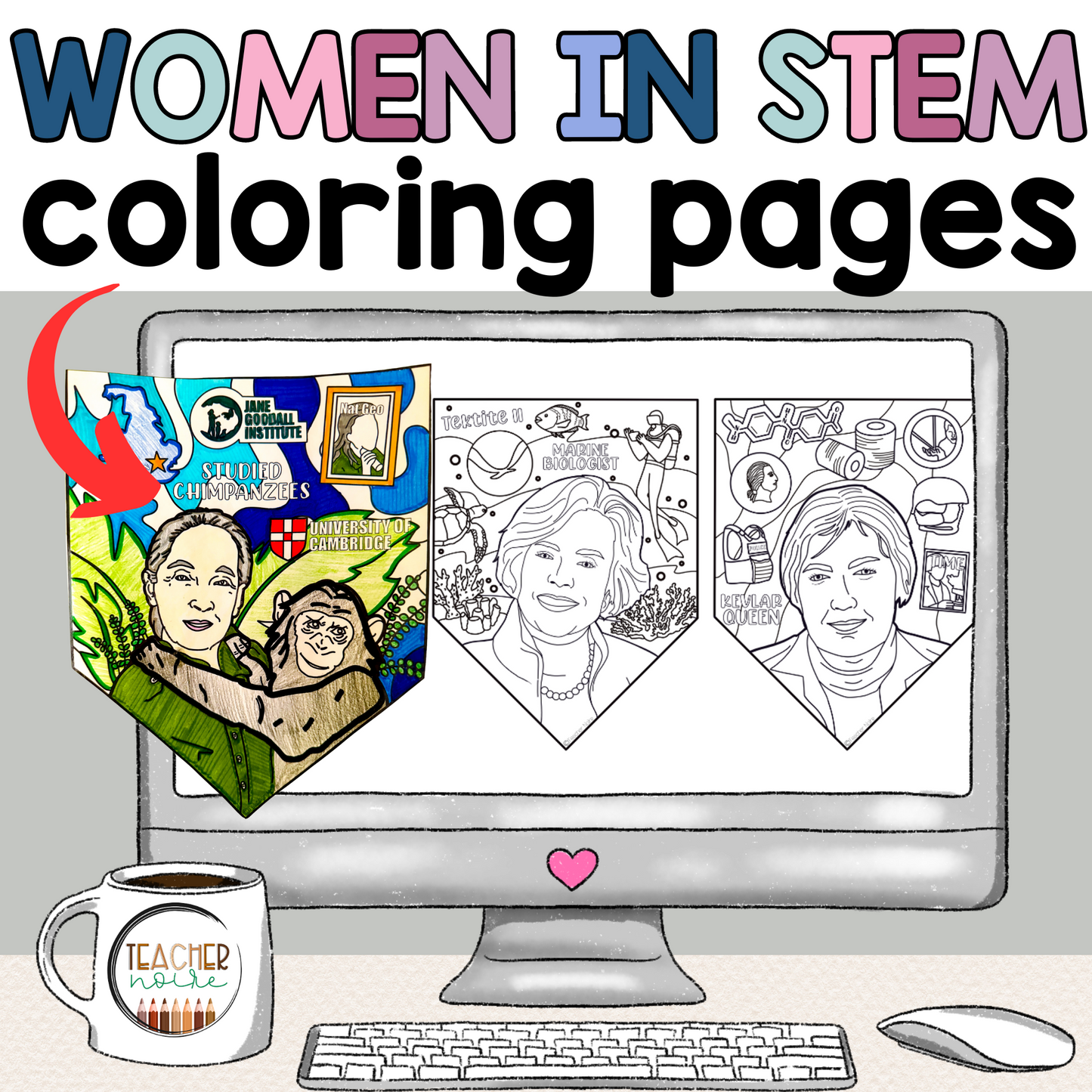 Women in STEM Coloring Pages