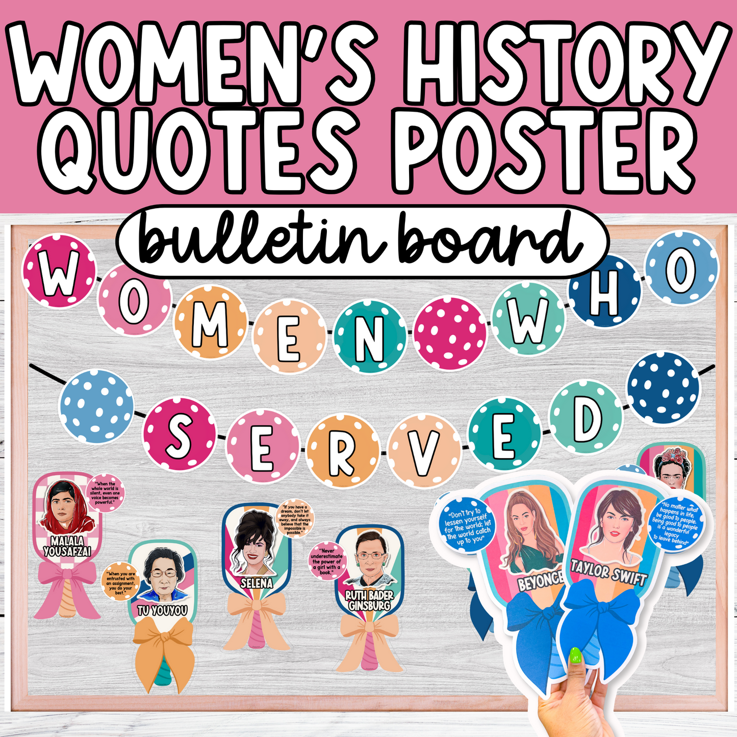 Women's History Bulletin Board Quotes Posters