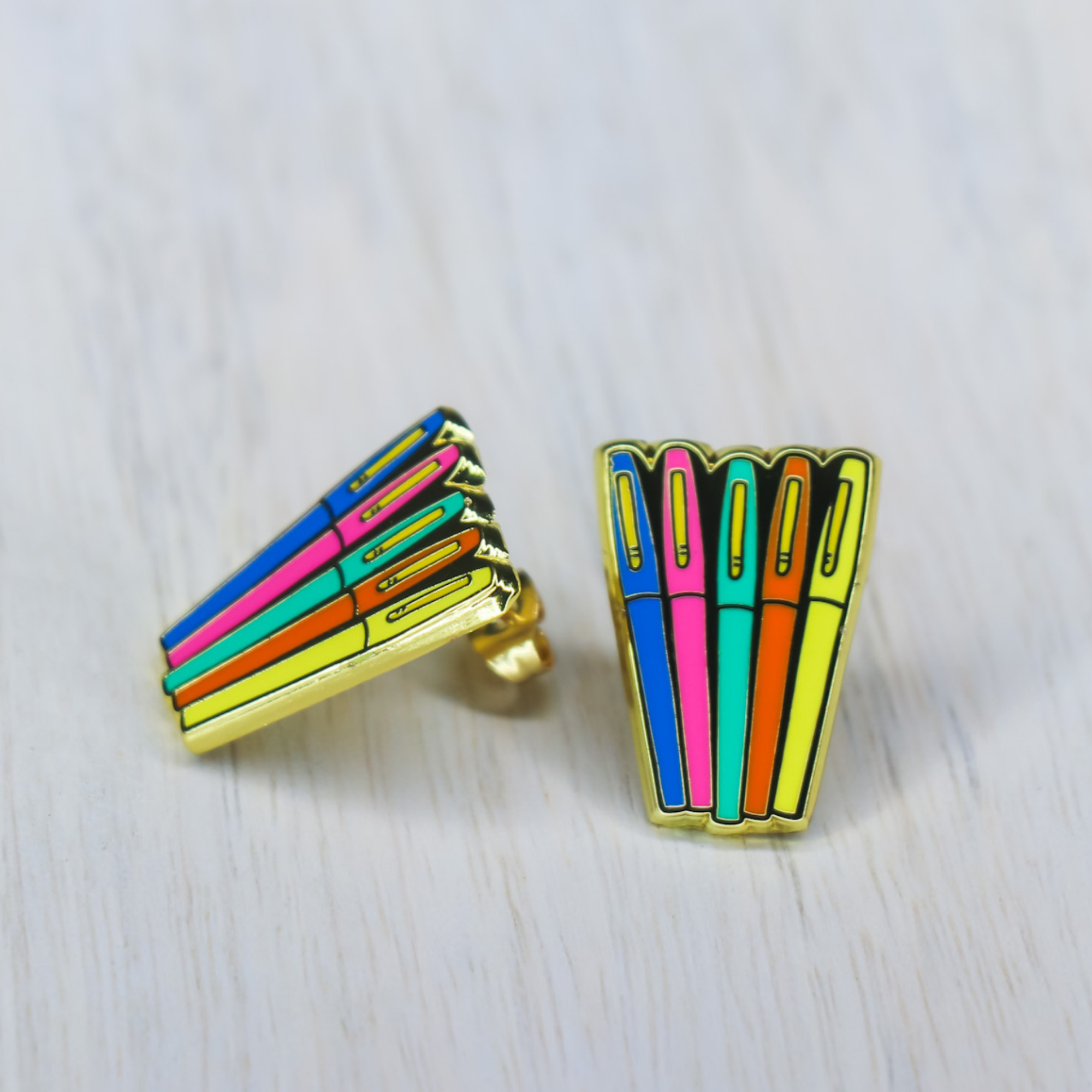 Teach + Flair Pen Earring Bundle – Teacher Noire