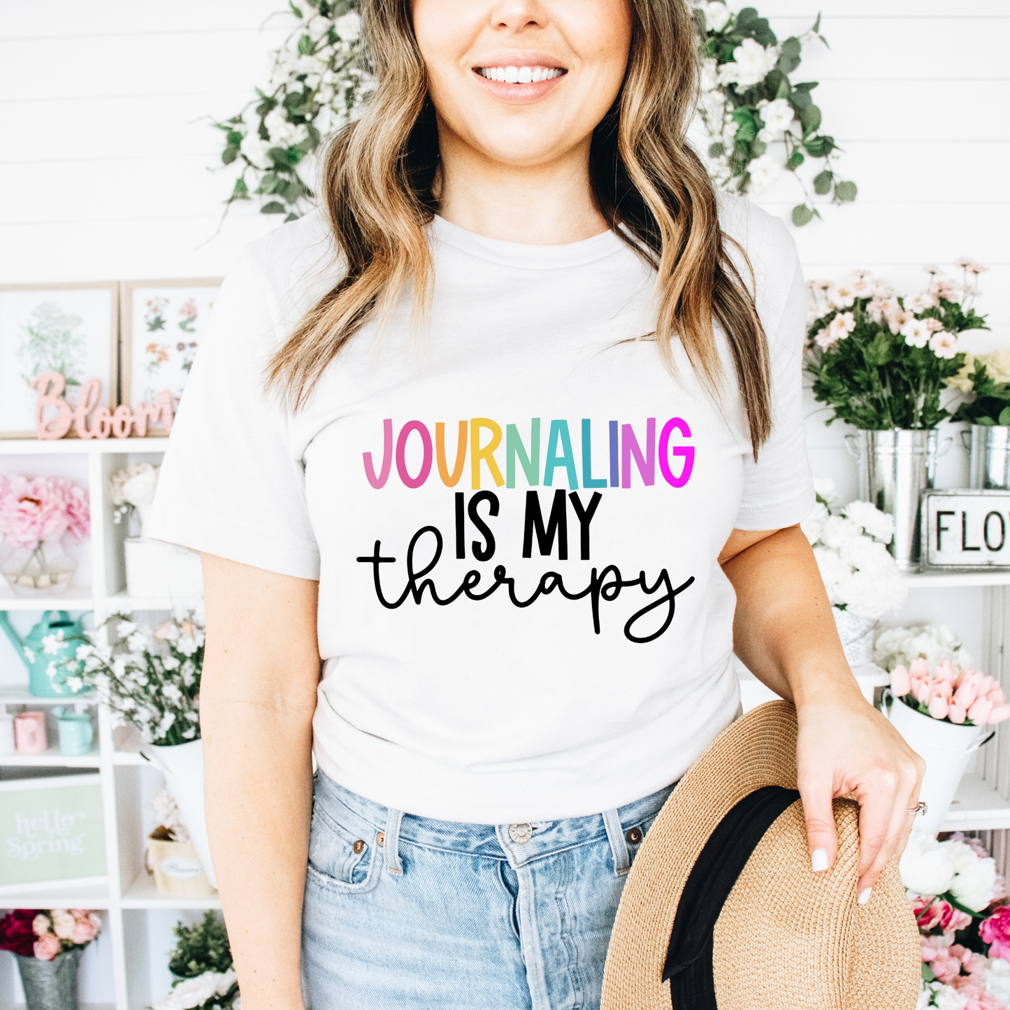 Journaling is my Therapy Bright Tshirt