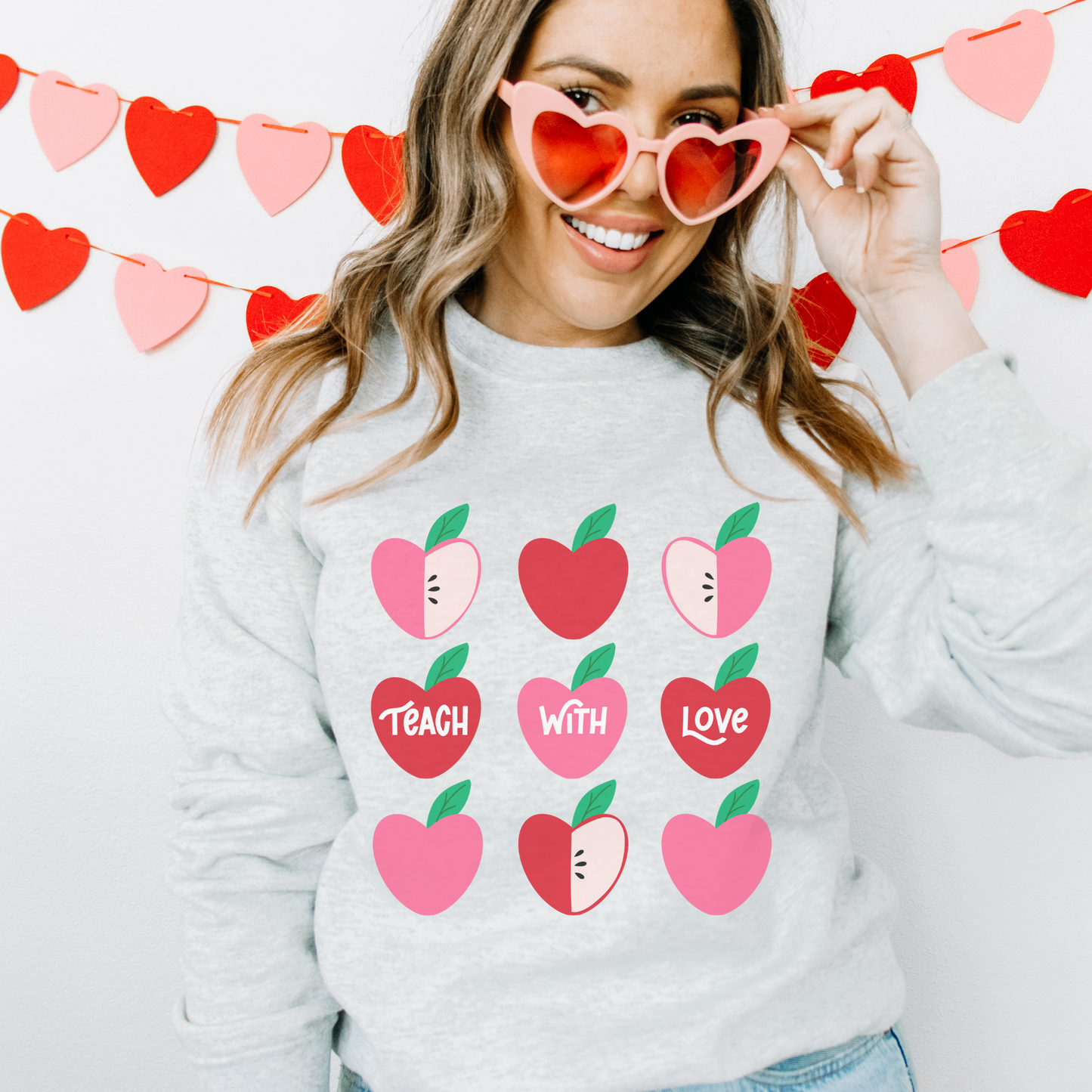 Teach With Love Teacher GRAY Sweater