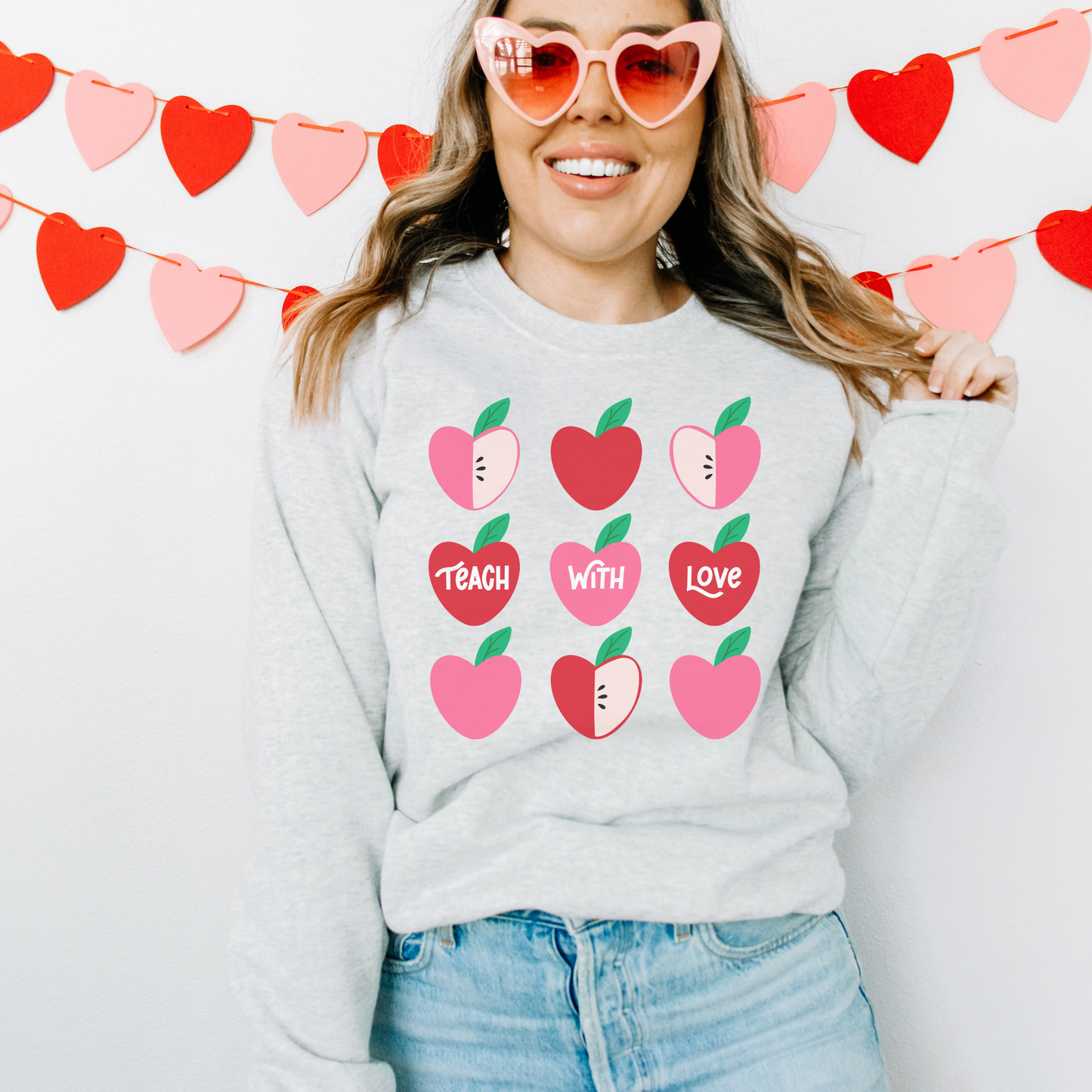 Teach With Love Teacher GRAY Sweater