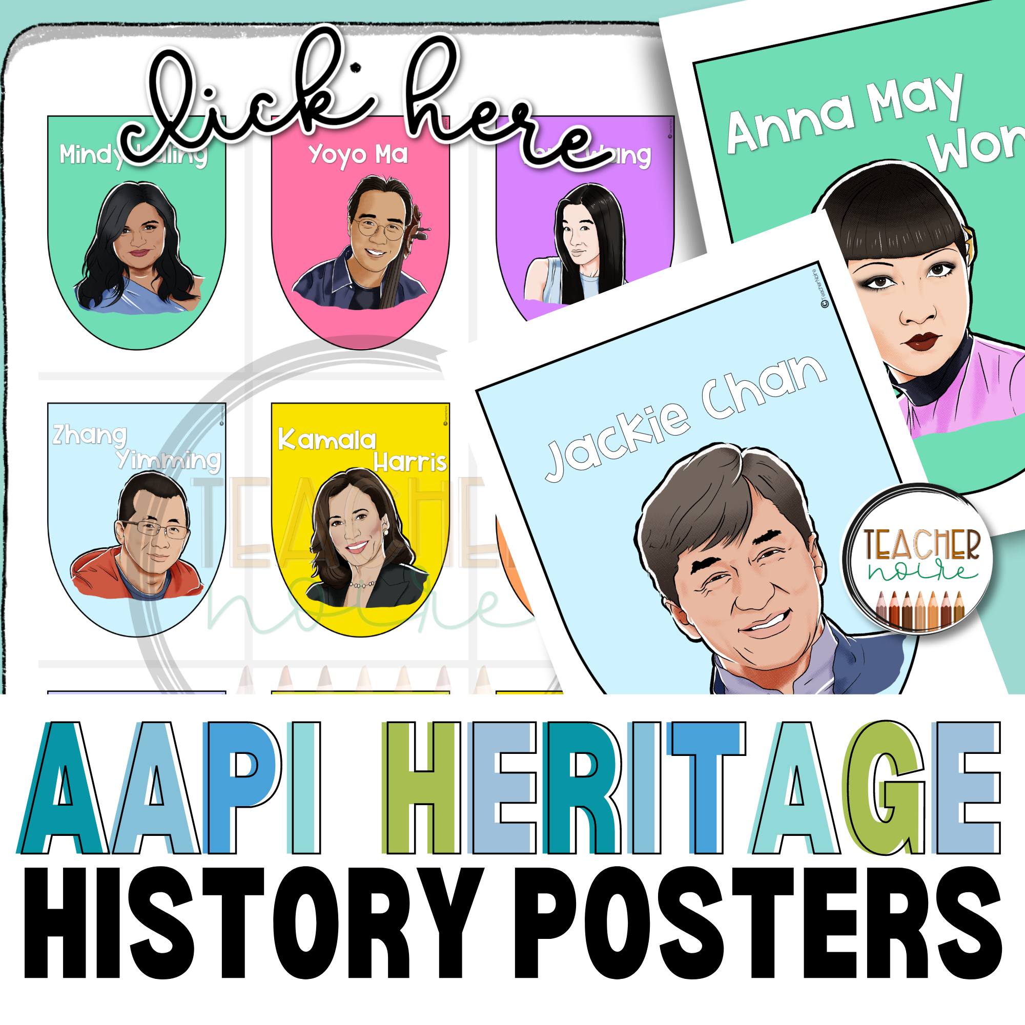 Aapi Month Graphics AAPI Heritage Month Posters- Bright – Teacher Noire