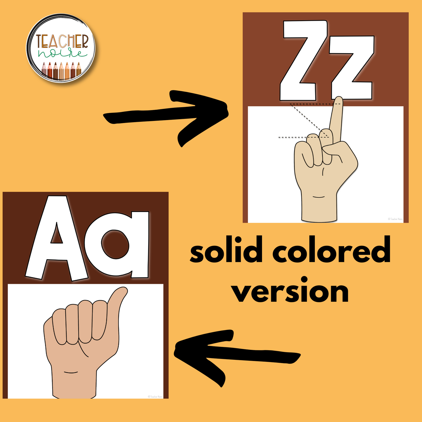 ASL (American Sign Language) Alphabet Poster, Neutral Diverse Classroom Alphabet,