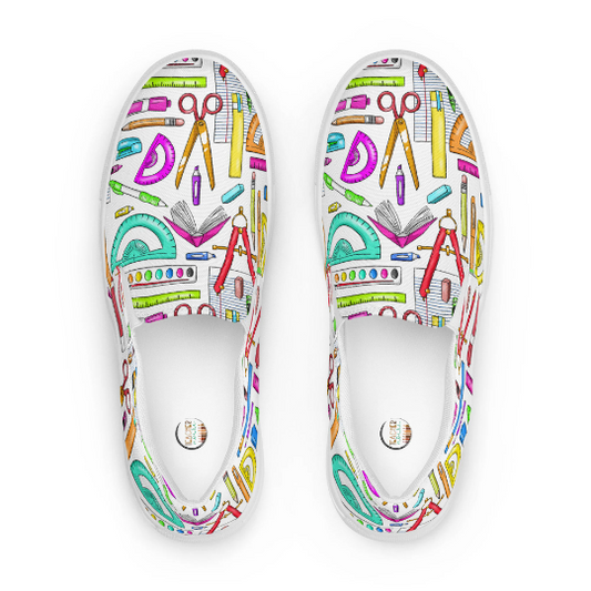 Back to School Custom Teacher Shoes, Teacher Themed Shoes