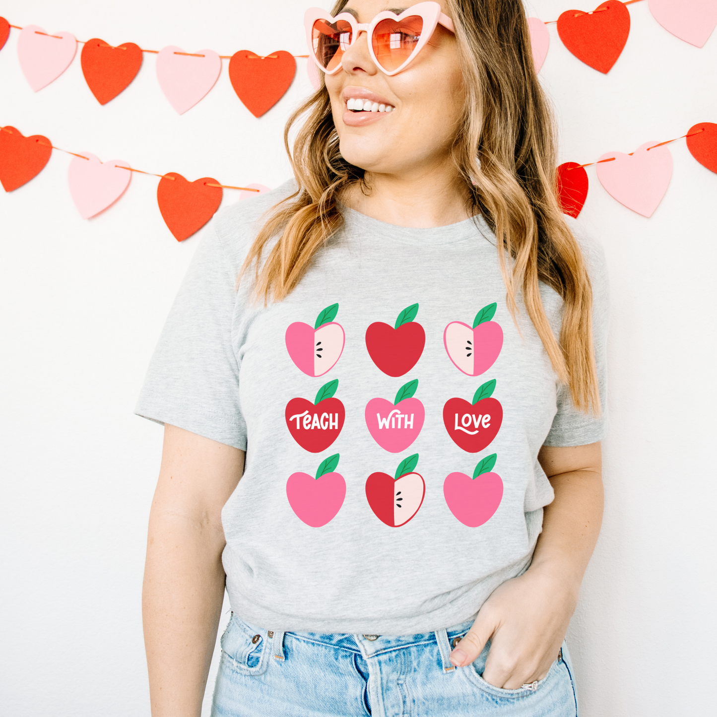 Teach With Love Gray Tshirt