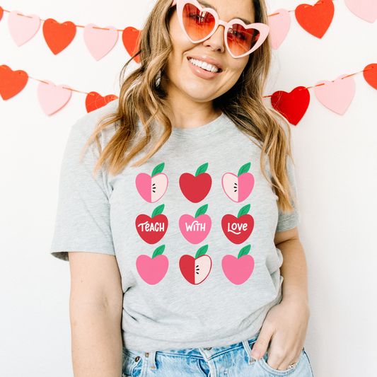 Teach With Love Gray Tshirt