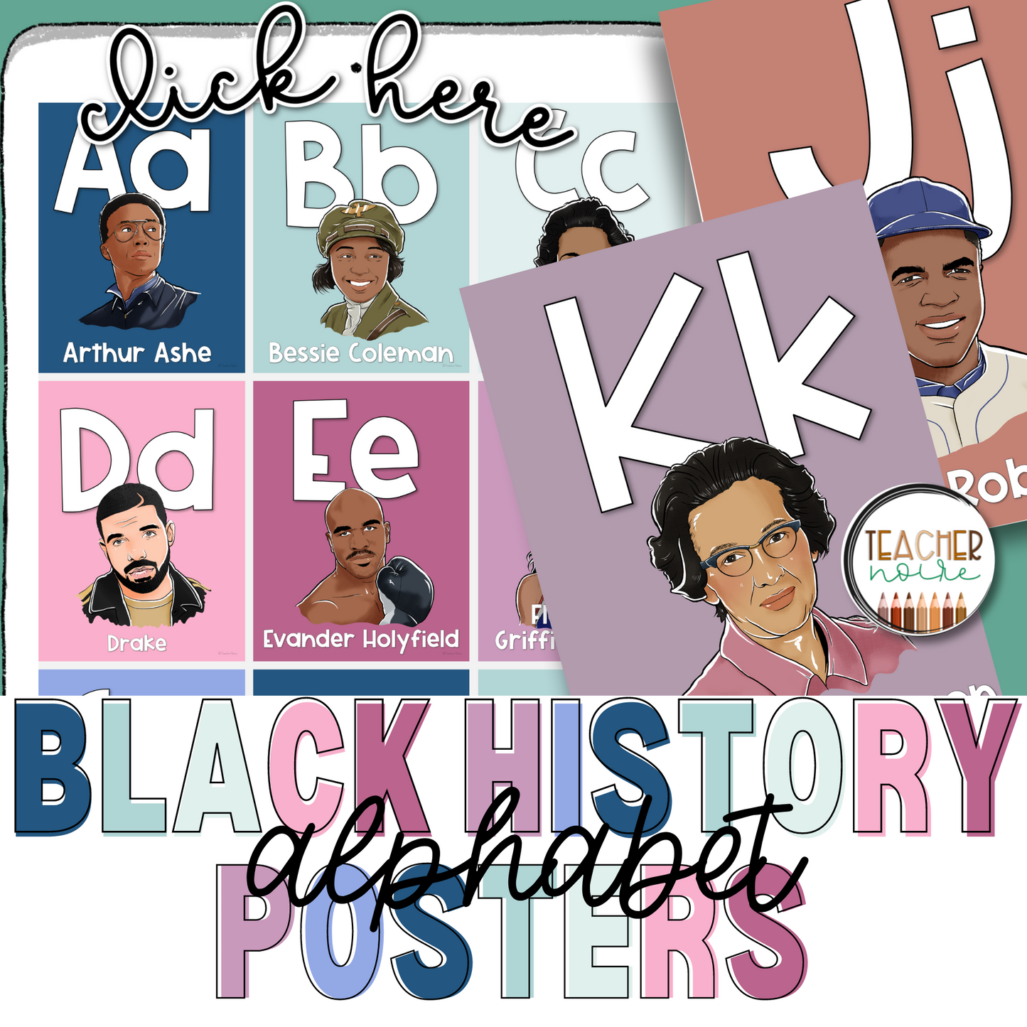 Black History Month Alphabet Poster - Blues