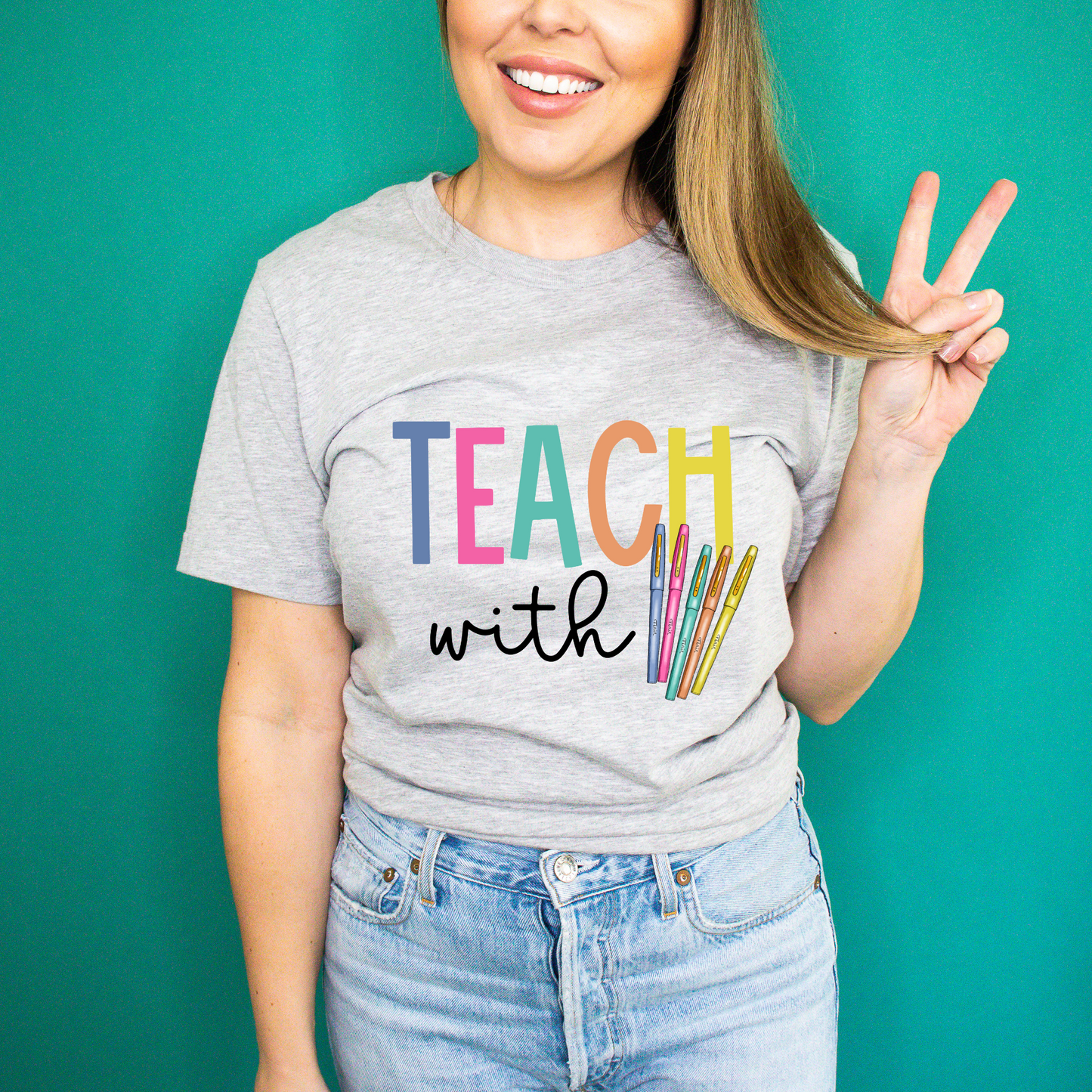 Teach With Flair Pens Tshirt