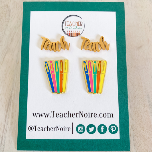 Teach + Flair Pen Earring Bundle