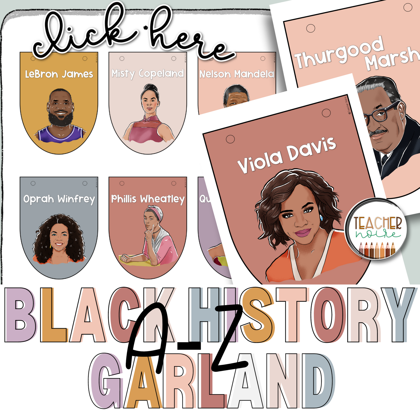 Black History A-Z Boho Garland