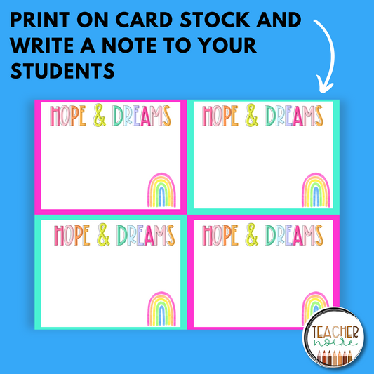 Hopes and Dreams Notes for Students