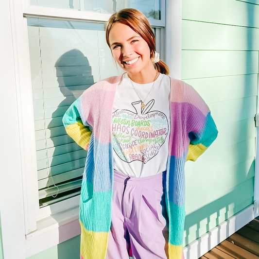 Bright Apple Teacher Life Tee