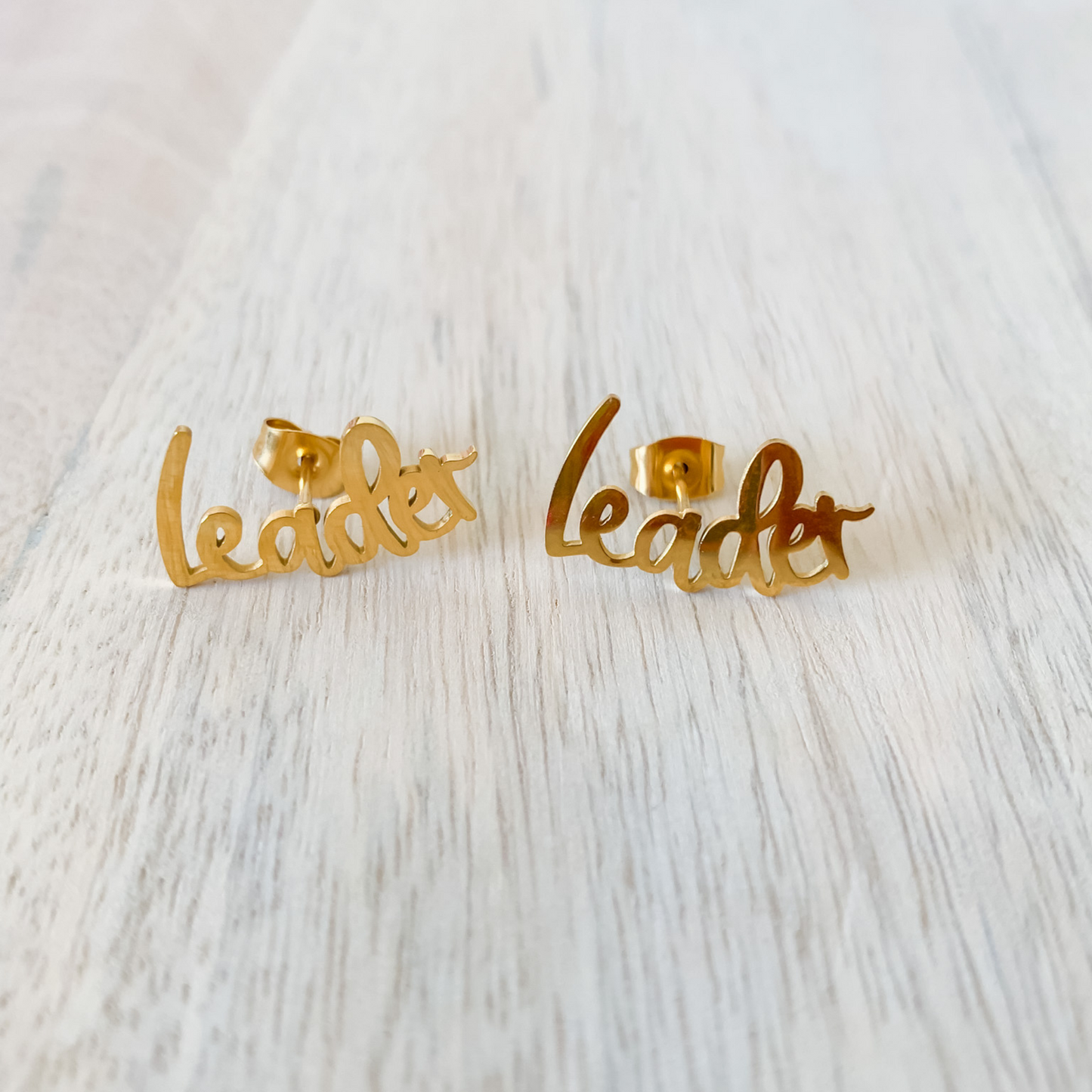 Leader Gold Stud Earrings