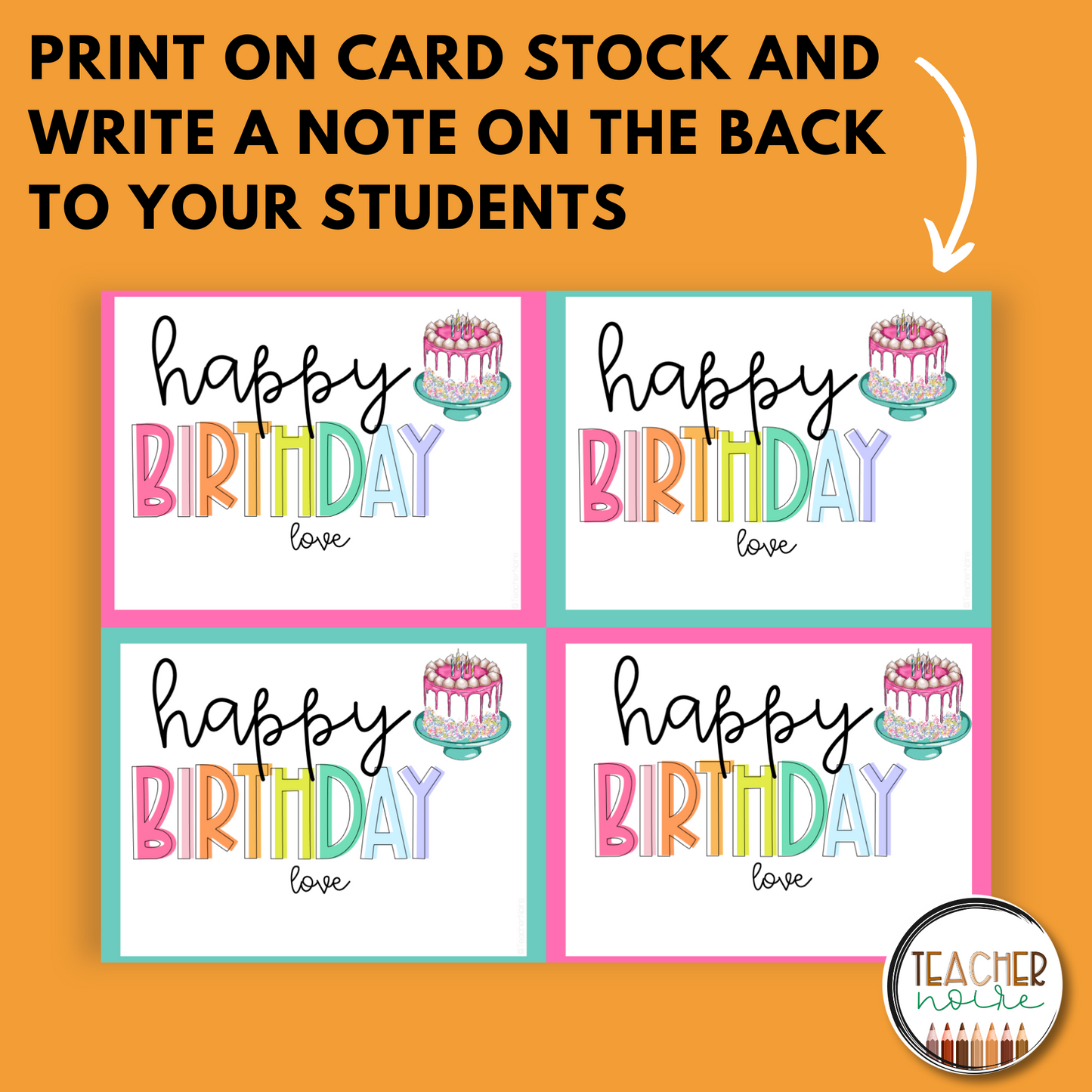 Student Birthday Cards [digital download]