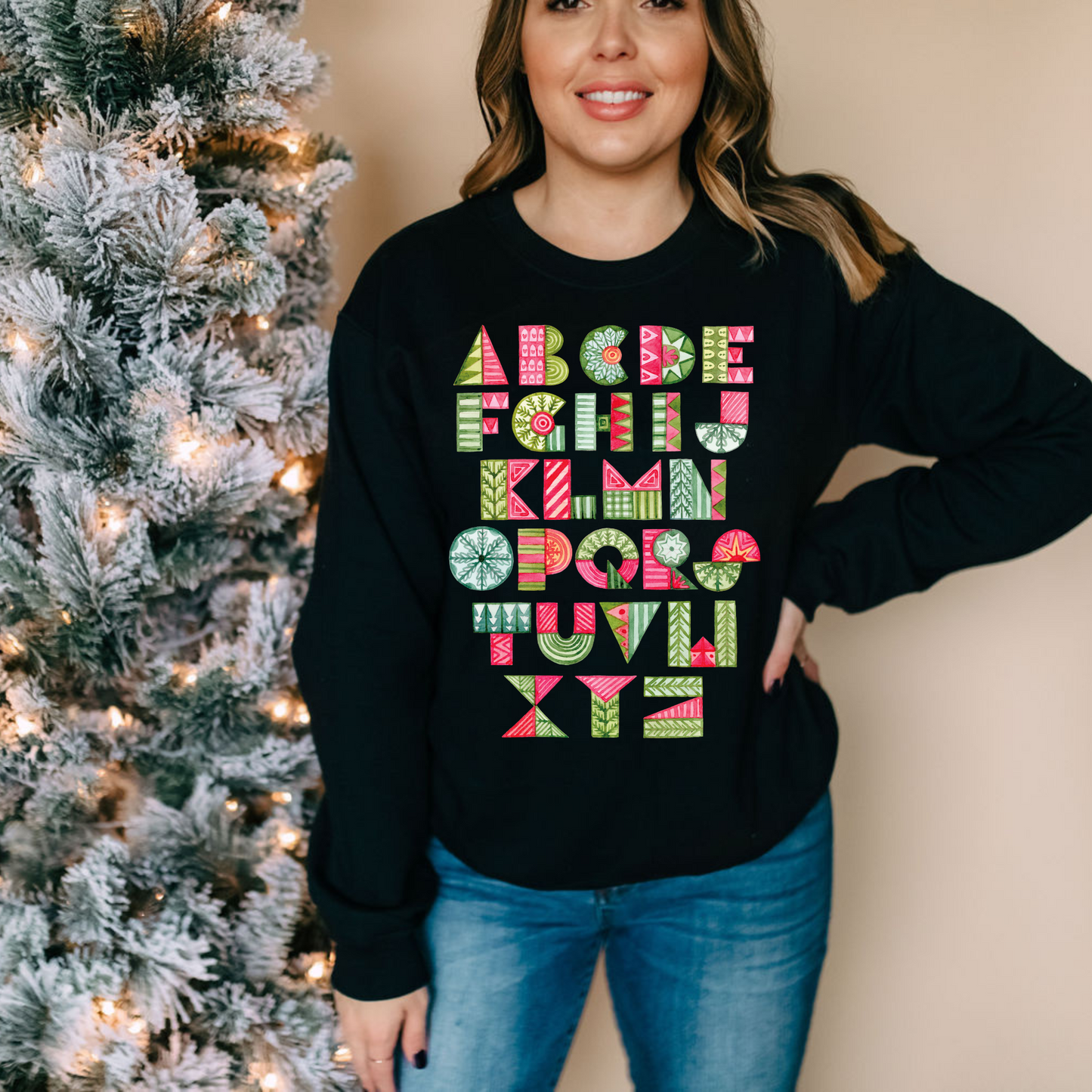 Christmas ABC Teacher Sweater