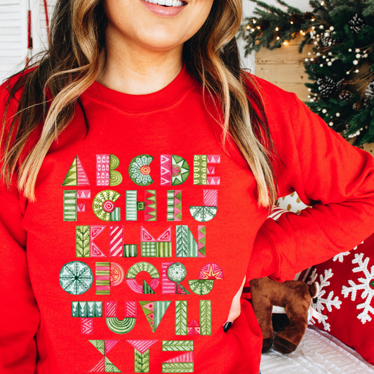 Christmas ABC Teacher Sweater