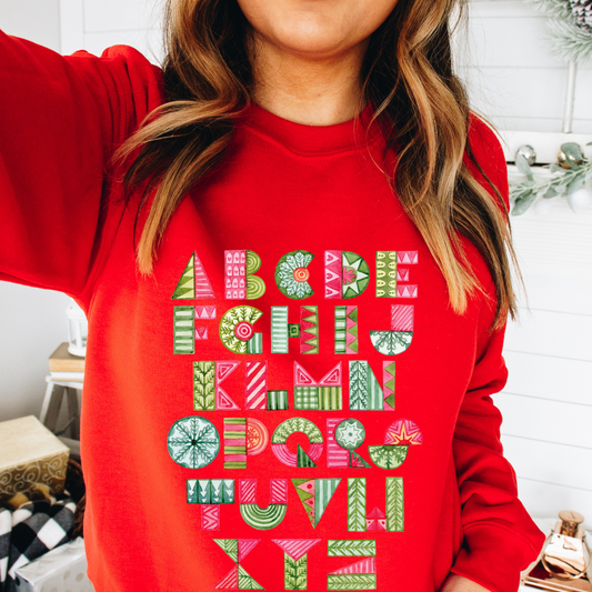 Christmas ABC Teacher Sweater