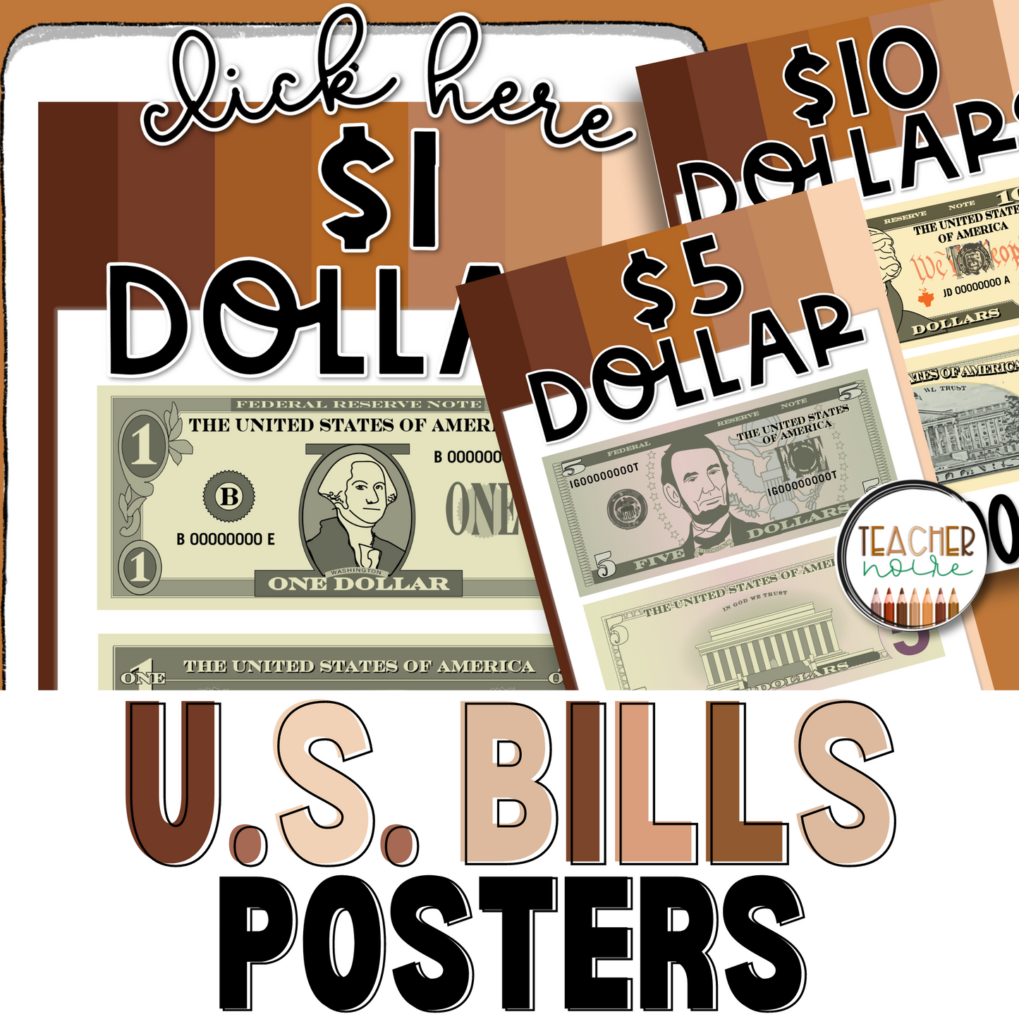 U.S. Bills Money Posters