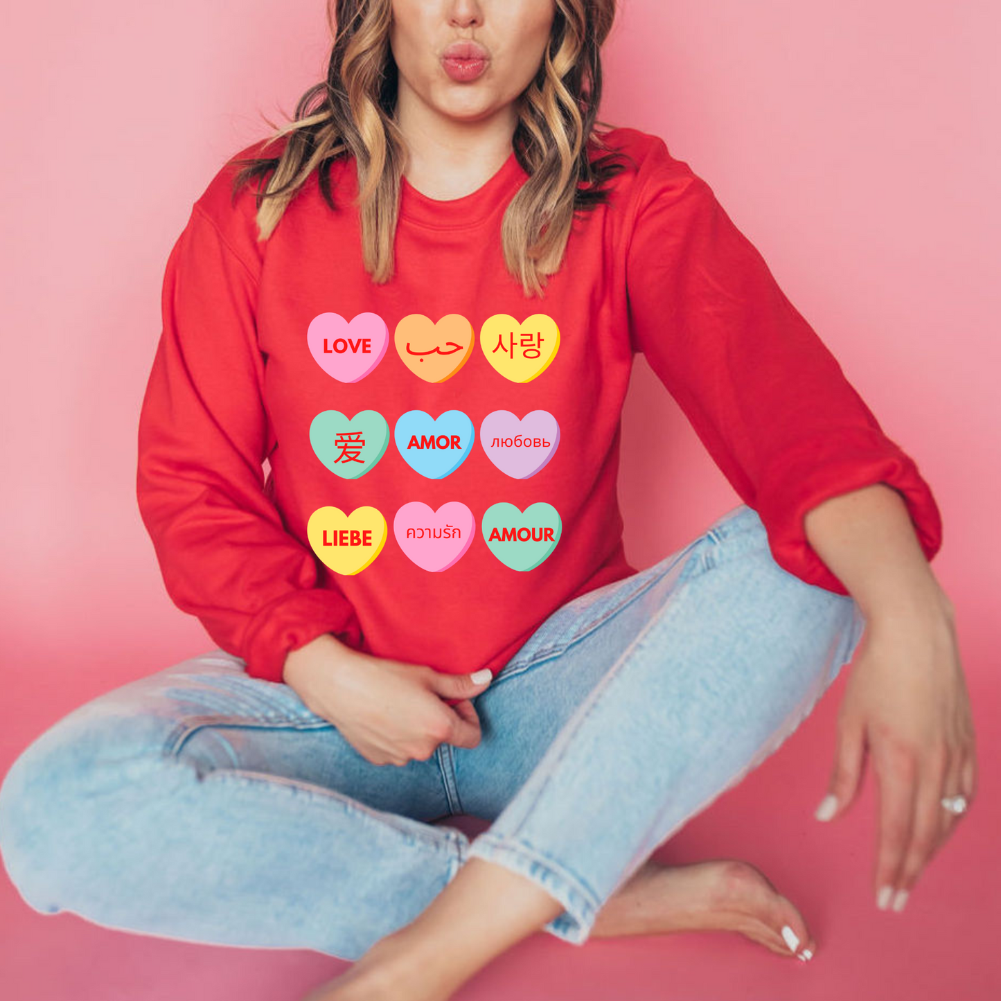 Love in Every Language Valentine's Day Sweater