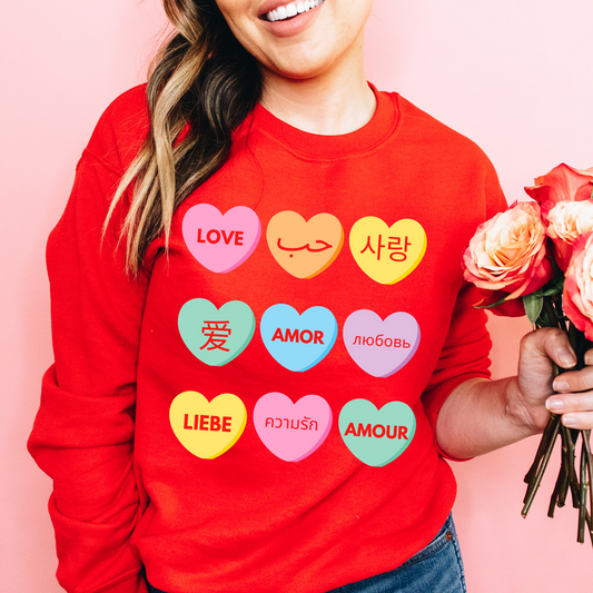 Love in Every Language Valentine's Day Sweater