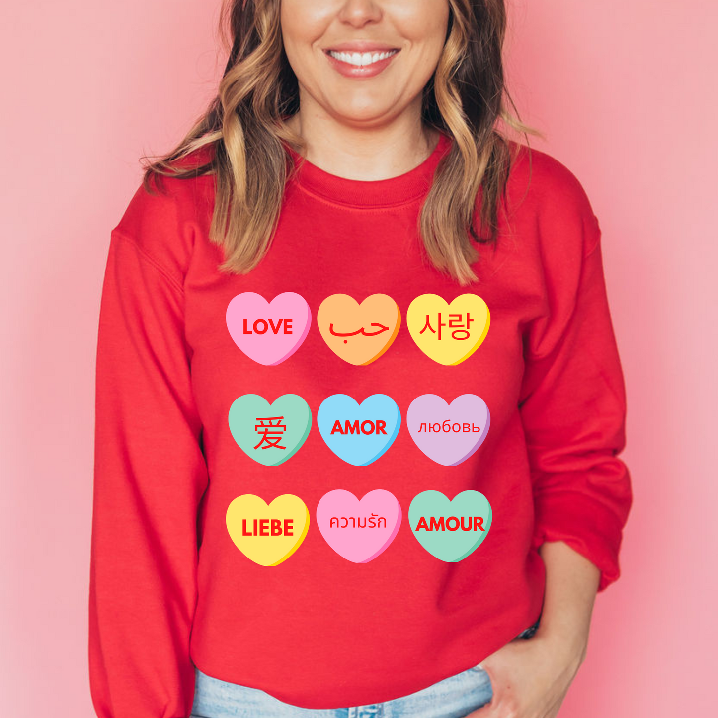 Love in Every Language Valentine's Day Sweater